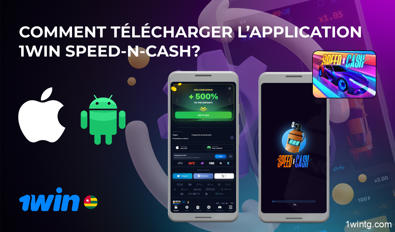 Pour jouer à 1win Speed-n-Cash sur votre smartphone, téléchargez l'application Android ou iOS sur le site officiel