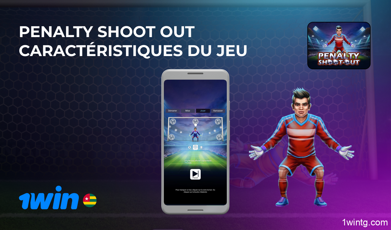 Dans le jeu 1win Penalty Shoot Out, vous tirez les penalties, choisissez la position des tirs et pour chaque but que vous marquez, vous obtenez un prix, ce qui augmente votre multiplicateur de gains