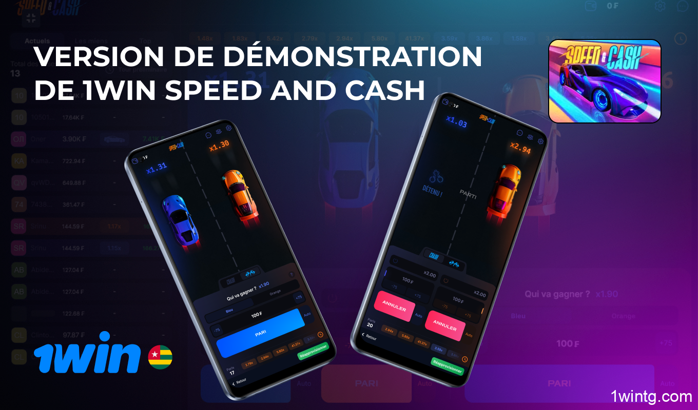 Sur 1win Speed and Cash, vous pouvez regarder d'autres joueurs jouer, apprendre des stratégies et des statistiques avant de commencer à parier de l'argent réel